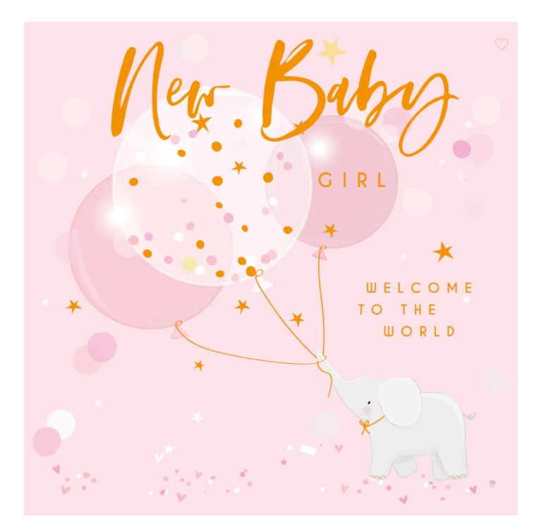 Belly Button Elle Baby Girl Card