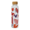 Belly Button Big Hearts Glass Water Bottle