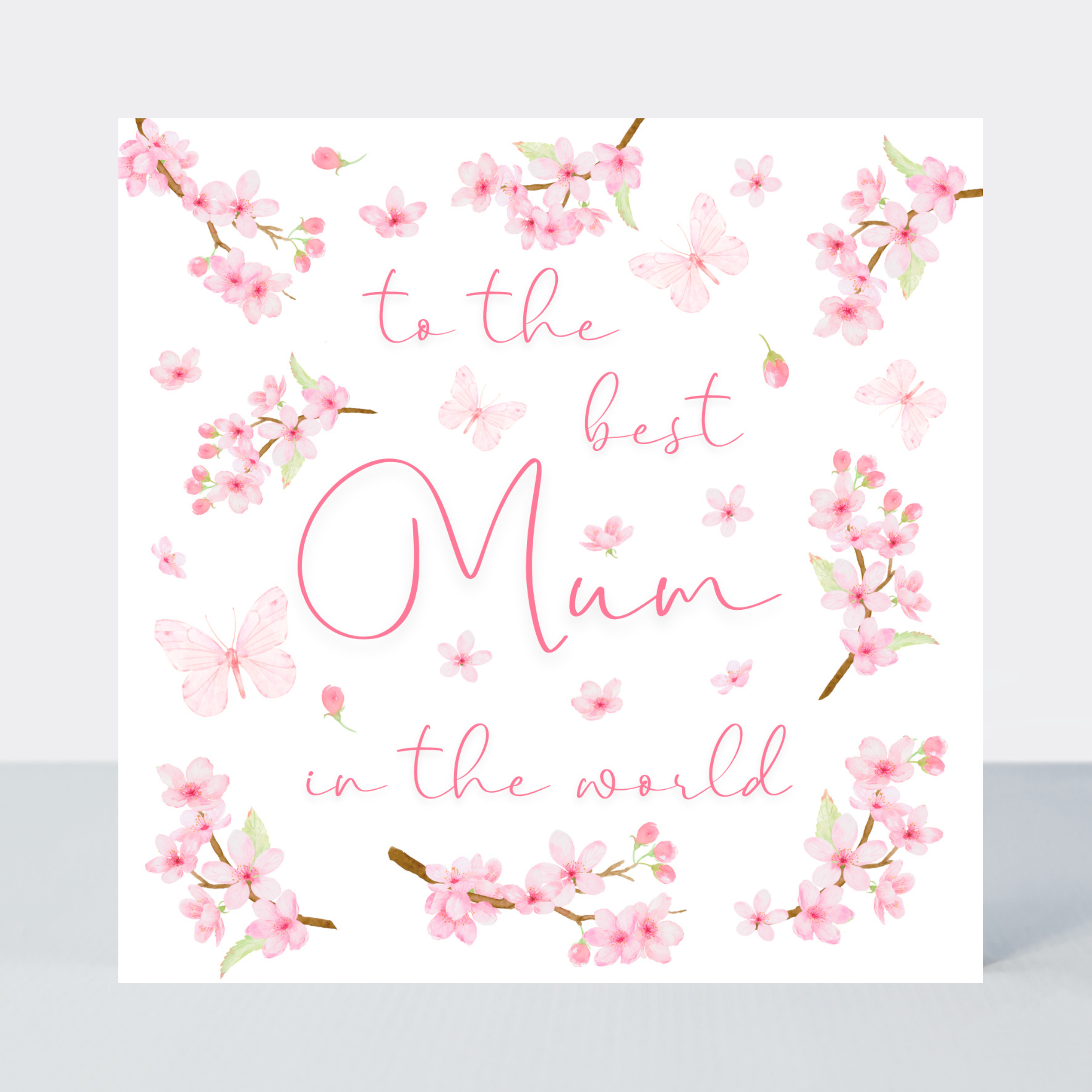 Hana Blush Best Mum in the World Card