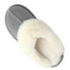 Round Toe Cotton Slippers in Grey