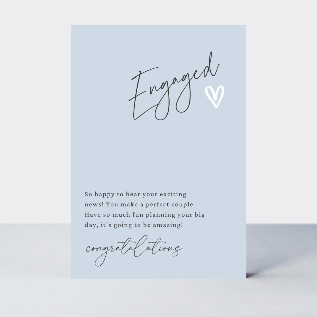 Little Notes Engaged Card