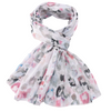 Grey, White & Pink Leopard Print Scarf