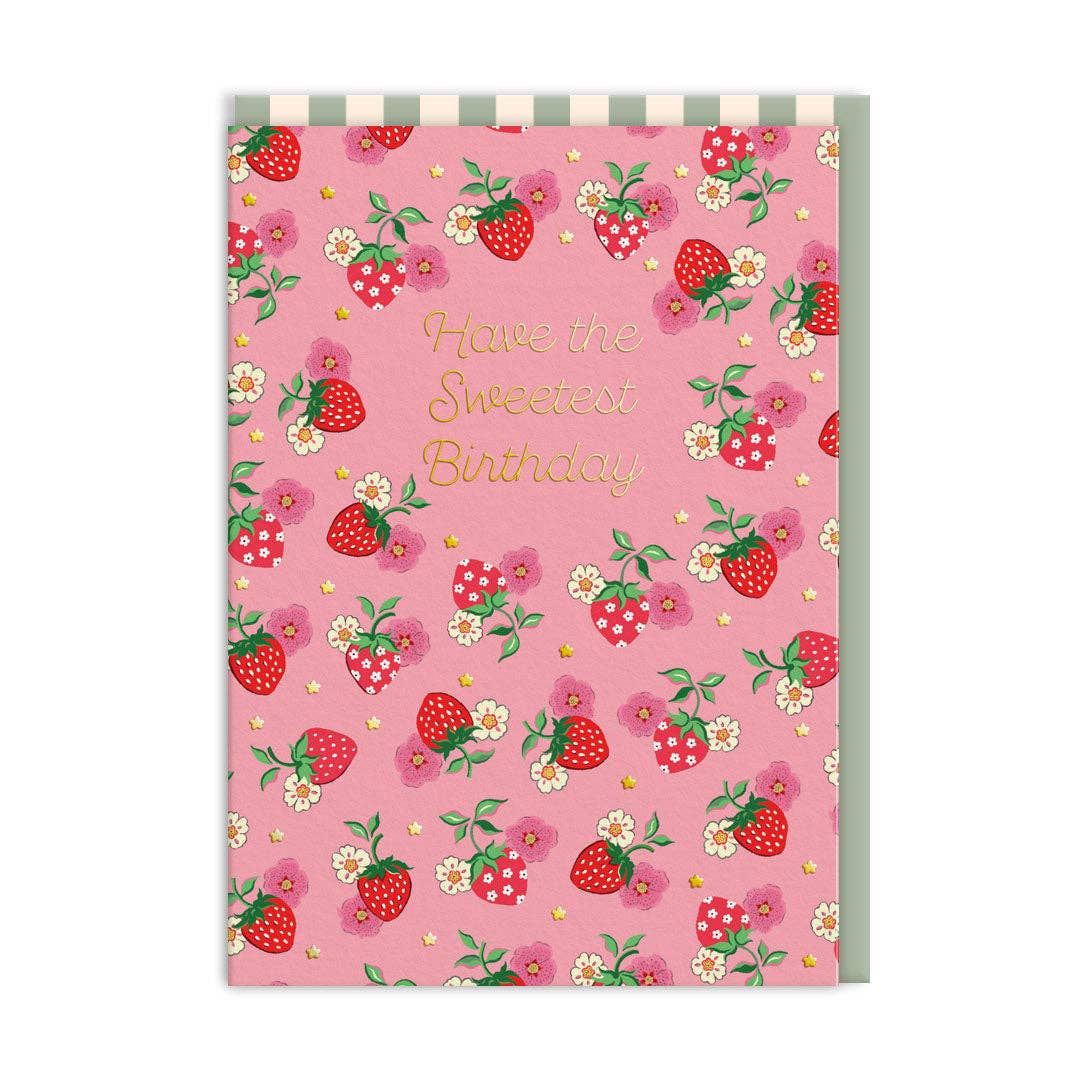 Ohh Deer - Cath Kidston Sweetest Strawberry Birthday Card