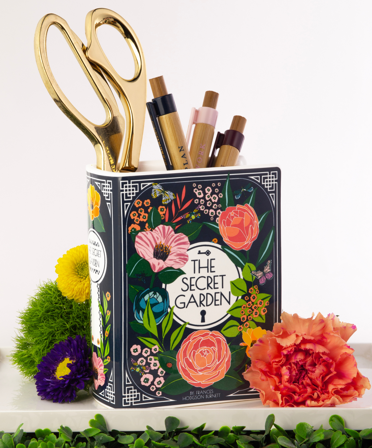 Steel Mill & Co UK - Book Vase, Secret Garden/Colorful Bloom