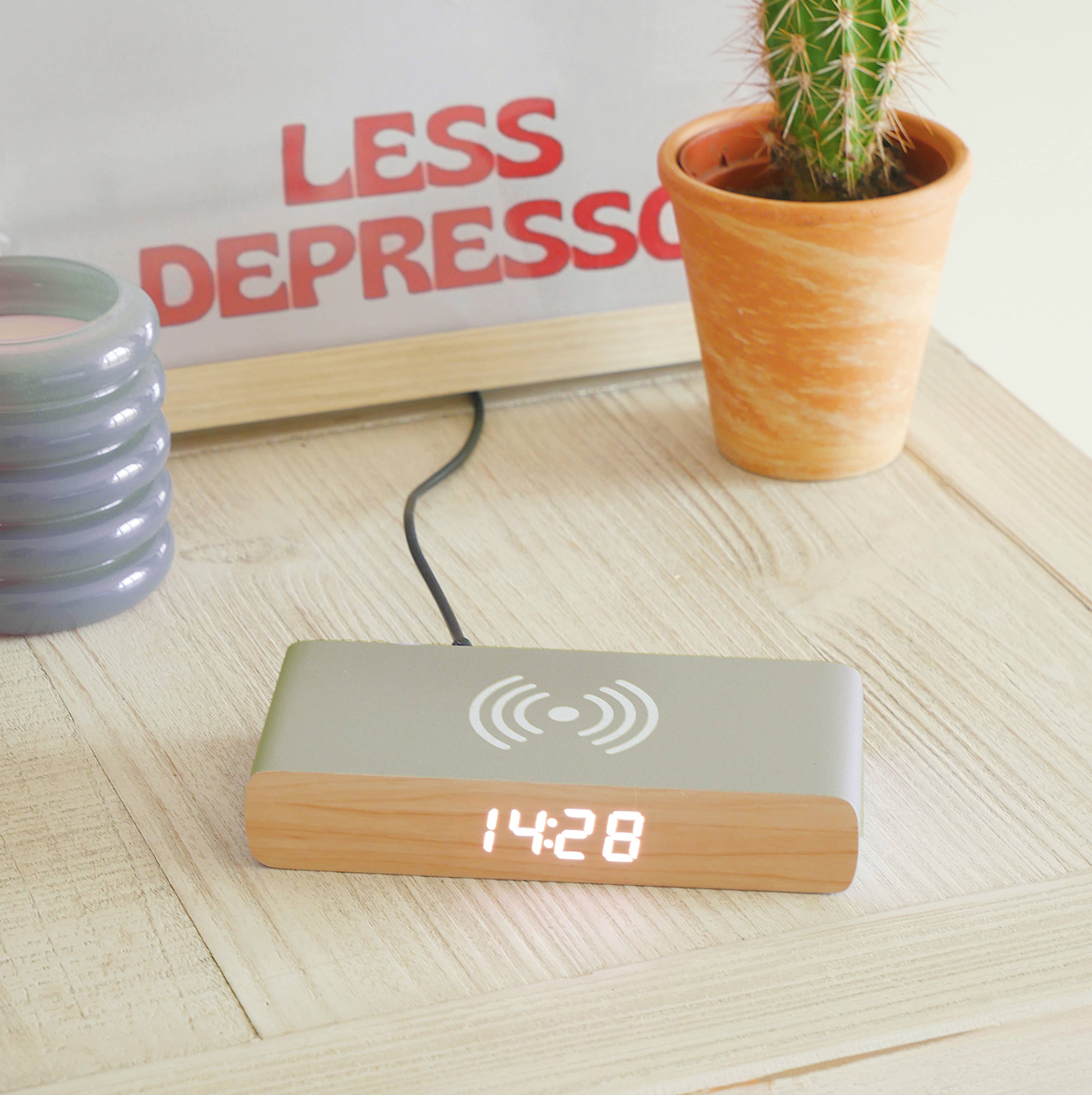 Steepletone  Rise Charge - Wireless Charger & Alarm Clock: Orange