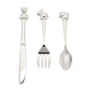 Bambino Silverplated 3 Piece Animal Cutlery Set