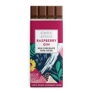 Choc Affair Gin & Raspberry Milk Chocolate Bar | More Than Just A Gift