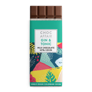 Choc Affair Gin & Tonic Milk Chocolate Bar | More Than Just A Gift