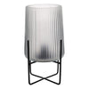 Hestia Frosted White Glass Lamp with Stand