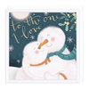 Whistlefish One I Love Snowman Christmas Card