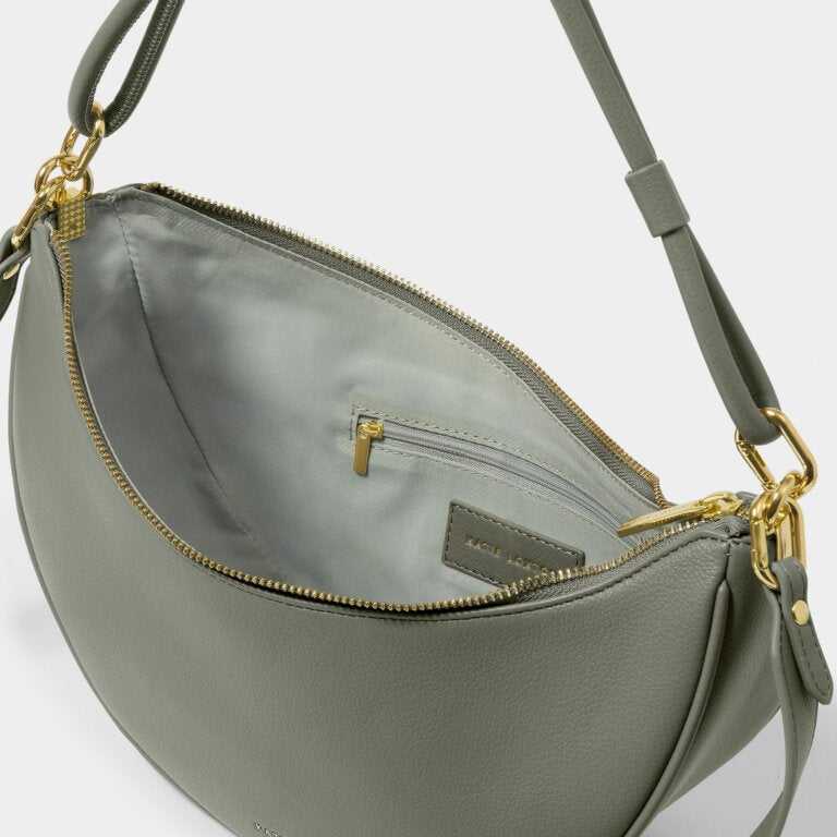 Katie Loxton Asha Sling Bag in Graphite Green