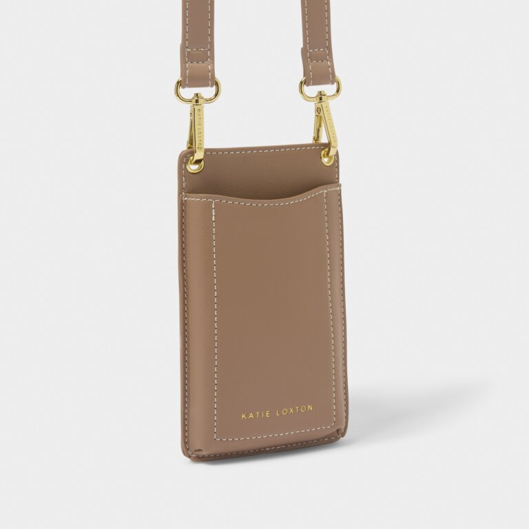 Katie Loxton Perri Phone Bag in Mocha