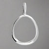 Sterling Silver Organic Oval Necklace