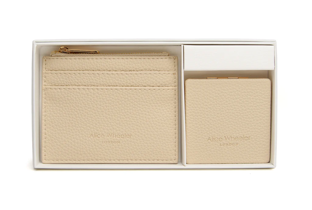 Alice Wheeler Ivory Purse & Mirror Gift Set