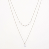 Miramira Double Layer Zirconia Stainless Steel Necklace