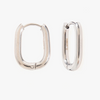 Miramira Silver Oval Hoop Earrings