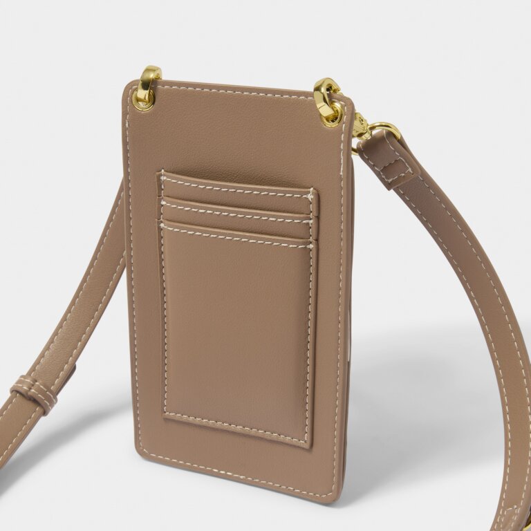 Katie Loxton Perri Phone Bag in Mocha