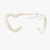 Miramira Open Heart Stainless Steel Hoop Earrings