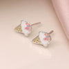 POM Sterling Silver Enamel Ice Cream Stud Earrings