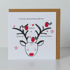 Belly Button Deer & Robins Granddaughter Christmas Card