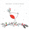 Pack of 8 Christmas Cards - Robin