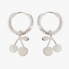 Miramira Silver Cherry Huggie Earrings