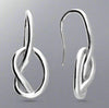 Sterling Silver Knot Hook Earrings