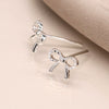 POM Sterling Silver Bow Stud Earrings