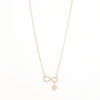 Miramira Silver Heart & Infinity Pendant Necklace