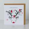 Belly Button Deer & Robins Grandson Christmas Card