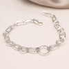 POM Sterling Silver Hammered Shape Bracelet