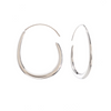 Miramira Silver Abstract Hoop Earrings