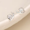 POM Sterling Silver Snail Stud Earrings