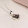 POM Sterling Silver Heart Marcasite Necklace