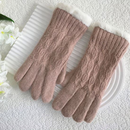 Pink Fur Lined Gloves