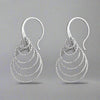 Sterling Silver Layered Circle Hook Earrings