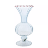 Hestia Pink Trim Ribbed Vase