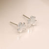 POM Sterling Silver Clover Stud Earrings