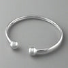 Sterling Silver Ball Open Baby Bangle