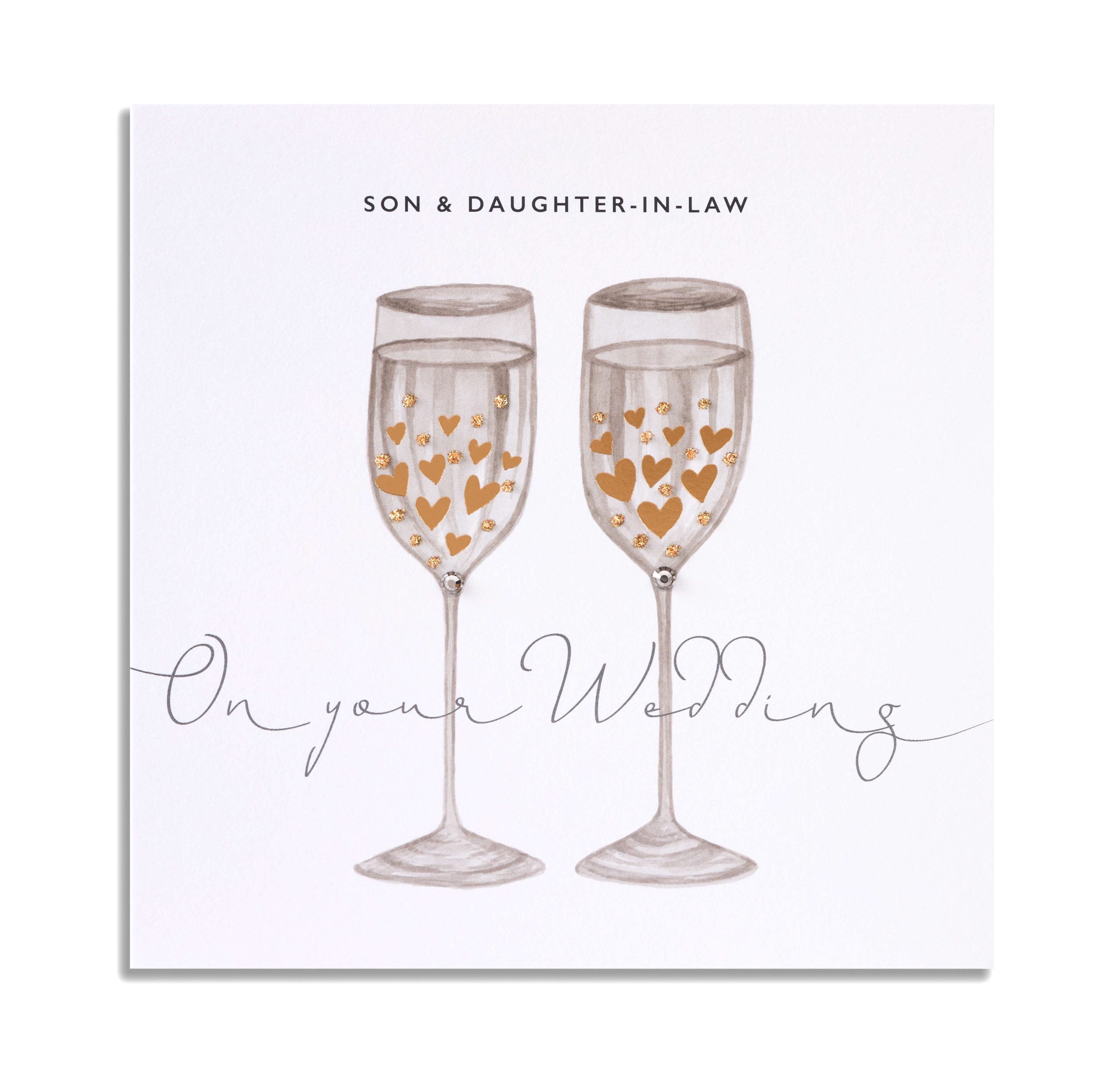 So Golden Son & Daughter-In-Law Wedding Card