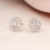 POM Silver Plated Multi Point Crystal Earrings