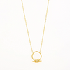 Miramira Circle Knot Gold Plated Stainless Steel Necklace