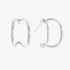 Miramira Silver Double Open Hoop Earrings