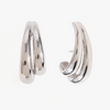 Miramira Abstract Double Stainless Steel Hoop Earrings