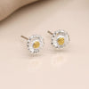 POM Sterling Silver Daisy Stud Earrings