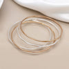 POM Faux Gold and Silver Plated Irregular Bangle Set