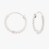 Miramira Twisted Stainless Steel Hoop Earrings