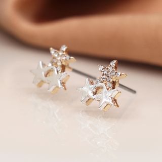 POM Triple Star Stud Earrings