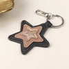 POM Bronze Faux Leather Star Keyring