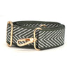 Silver & Grey Chevron Bag Strap